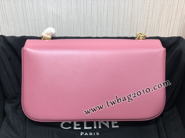 Celine專櫃2023新款小號亮澤牛皮革鏈條包 賽琳凱旋門鎖扣金屬鏈條腋下包 sldj2403